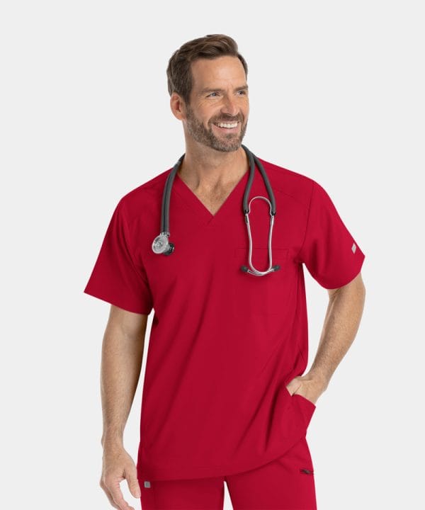 Men's V-Neck Scrub Top | 4851