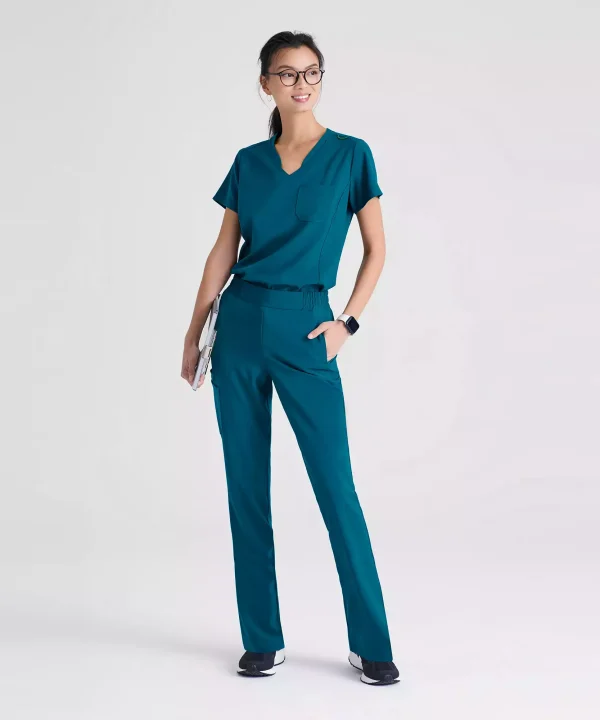 Alternative view of Grey's Anatomy Banded V-Neck Tuck-In Top | GSST181
