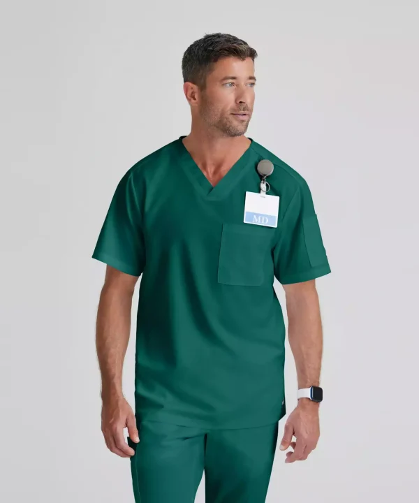 Grey's Anatomy Classic Evan Top-V-Neck Men's Scrub Top | GRT091