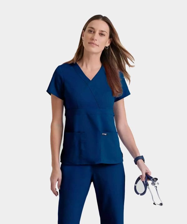 Grey's Anatomy Classic Riley Top -3 Pocket V-Neck Scrub Top | 4153