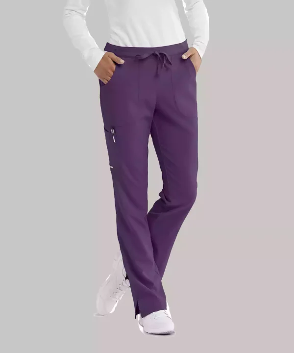 Women's Cargo Scrub Pant with Drawstring Elastic Waistband