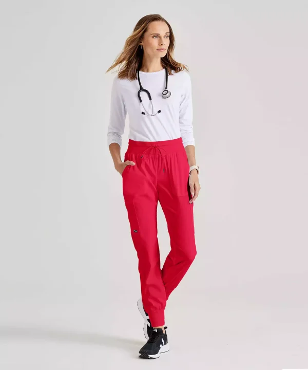 Alternative view of Women's Double Cargo Jogger Scrub Pants with Elastic Waistband | GRSP527