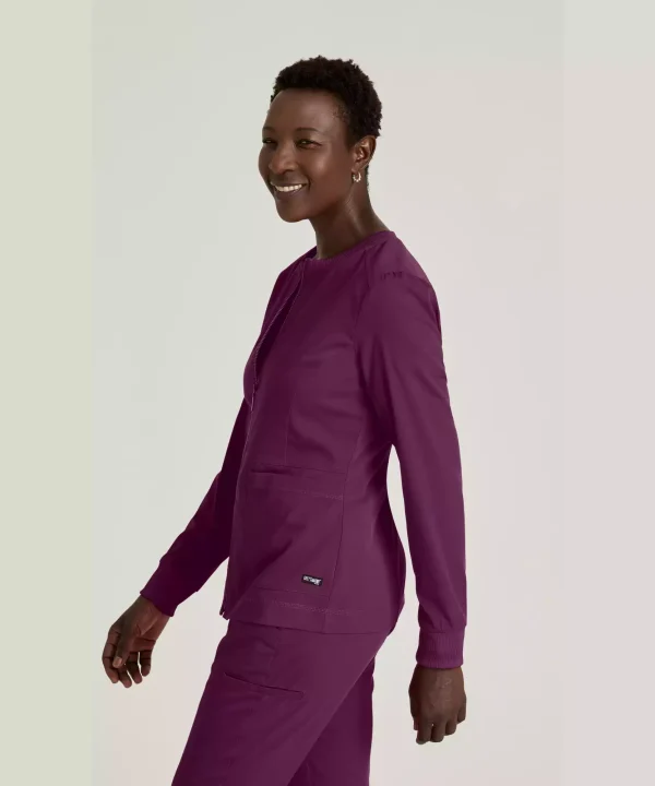 Alternative view of Grey's Anatomy Spandex Stretch Millie Jacket-3 Pocket Zip Jacket | GRSW017