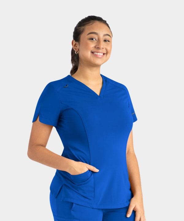 Women's Curved V-Neck Top | 20302
