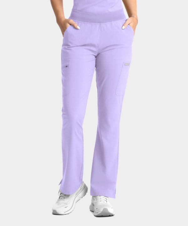 Women's Full Elastic Band Flare Leg Pant