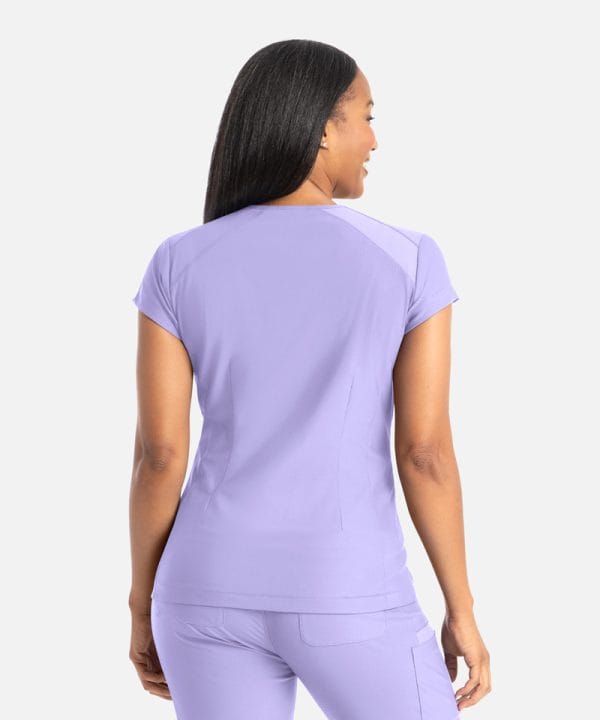 Alternative view of Zoe Banded V-Neck Scrub Top | 2501